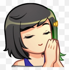 Praying Hands Hopeful Sticker - Transparent Emojie Gifs png