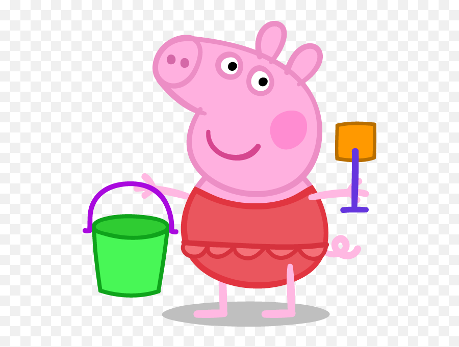 Peppa Pig Characters Transparent Png - Peppa Pig At The Beach,Peppa Pig Png