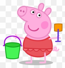 Peppa Pig Characters Transparent Png - Peppa Pig At The Beach,Peppa Pig Png