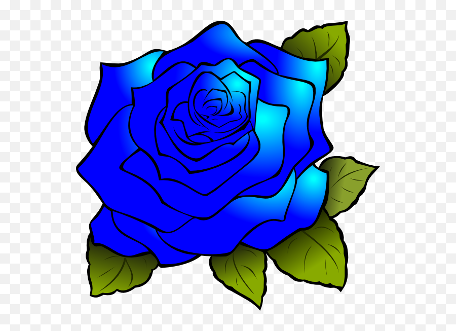 Cartoon Blue Rose Png Clipart - Full Size Clipart 371766 Gambar Bunga Mawar Kartun,Cartoon Rose Png