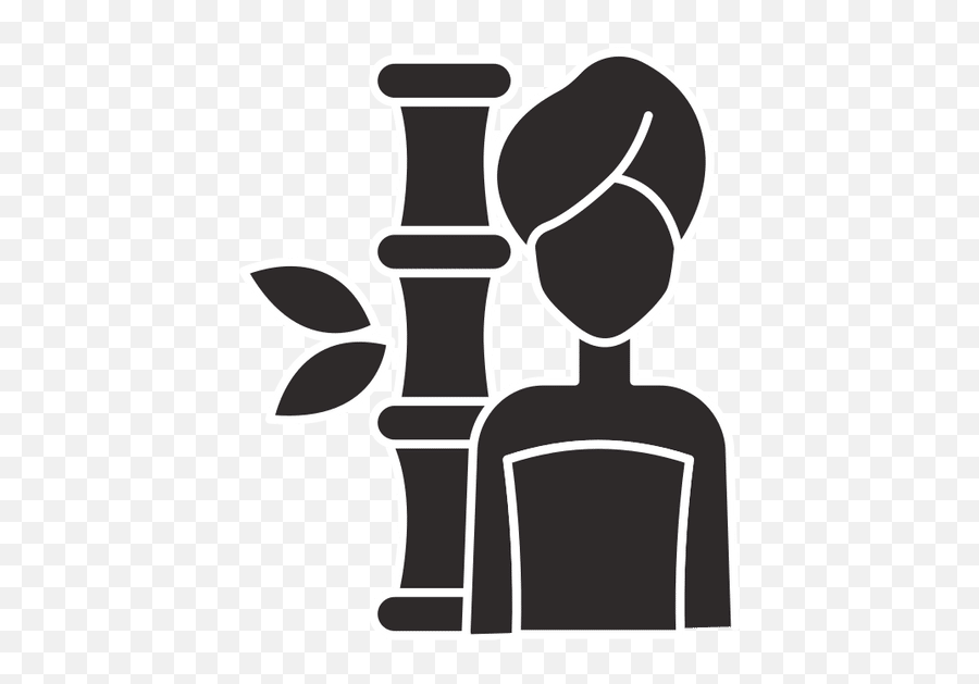 Woman With Bamboo Of Spa Silhouette Style Icon - Canva Ailueta De Mujer En Spa Png,Bamboo Icon