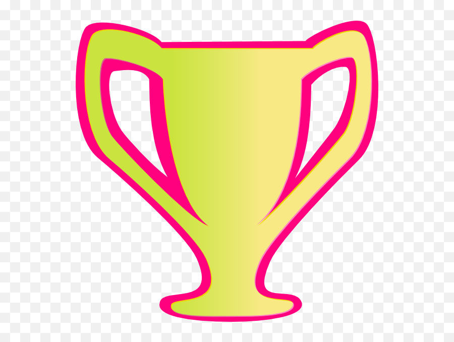 Pink Trophy Clip Art - Vector Clip Art Online Green Award Ribbon Clip Art Png,Trophy Clipart Png