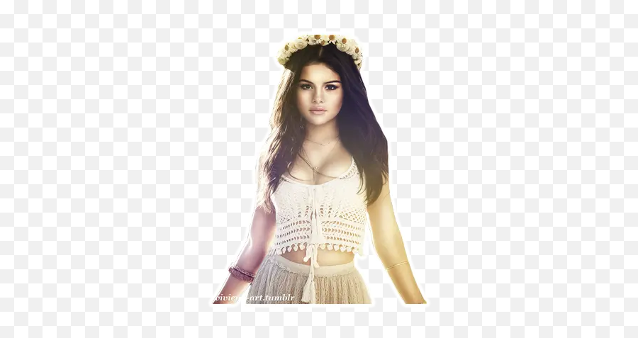 Download Selena Gomez Whatsapp Stickers Apk Free - Flower Girl Hippie Girl Png,Selena Gomez Icon Tumblr