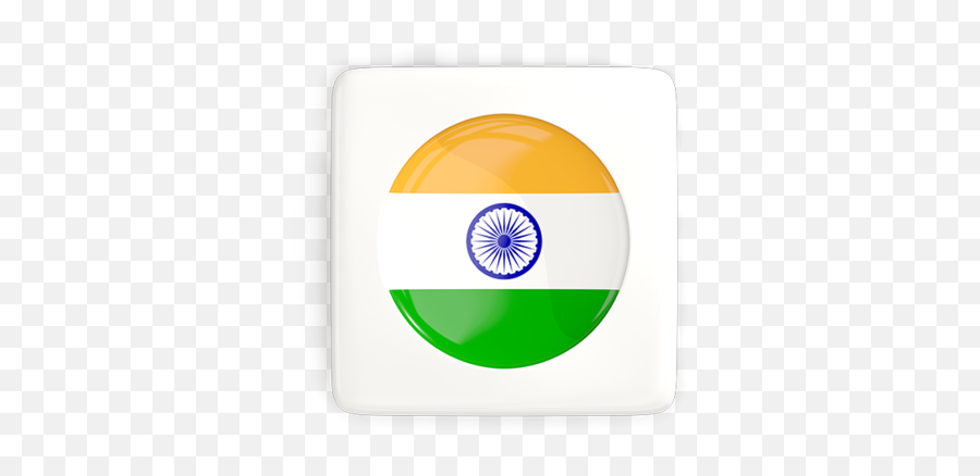 Square Icon With Round Flag Illustration Of India - Vertical Png,Free Flag Icon