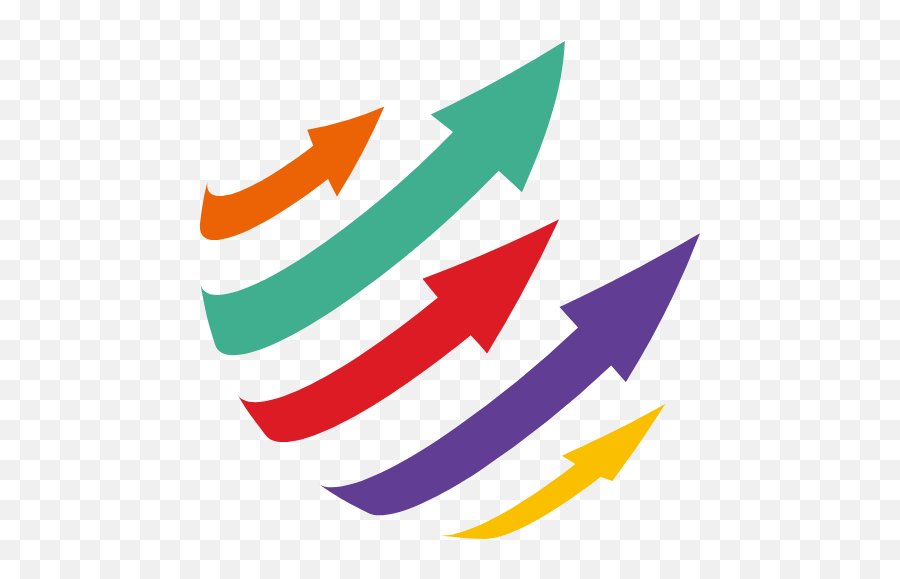 Colorful Up Arrow And Growth Logo Icon Symbol Png