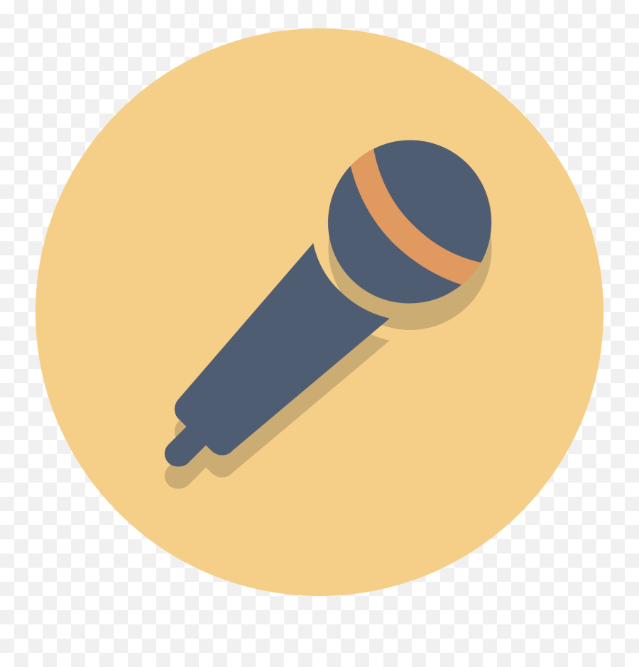Circle Icons Microphone - Flat Microphone Icon Png,Mic Icon Png