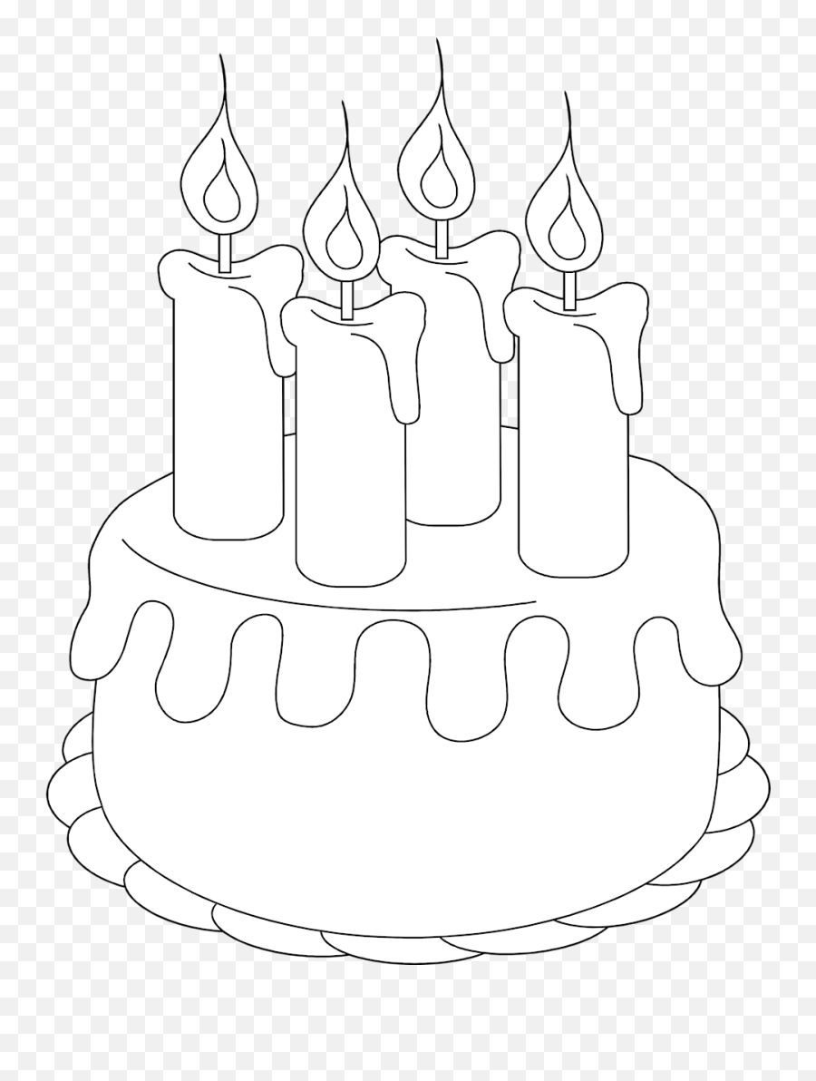 Black And White Cake Png Transparent - Birthday Cake White Png,Birthday Cake Clipart Transparent Background