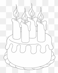 Black And White Cake Png Transparent - Birthday