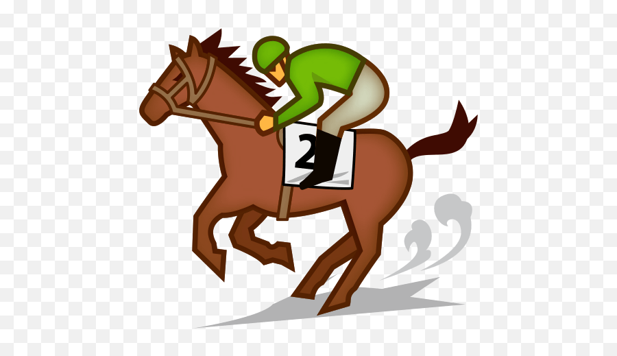 Horse Racing Emoji For Facebook Email U0026 Sms Id 450 - Horse Riding Emoji Png,Horse Emoji Png