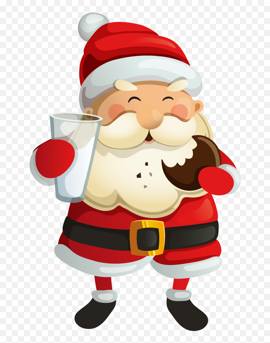 Download Santa Claus Png Food For Christmas Clipart - Christmas Clipart Transparent Background Free,Cartoon Santa Hat Png