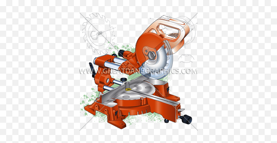 Miter Saw Production Ready Artwork For T - Shirt Printing Rotor Png,Saw Transparent