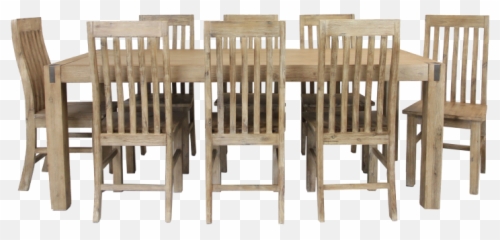 Silverstrike 9 Piece 210 Dining Suite With Wodden Seat Chairs - Chair Png,Piece Of Wood Png