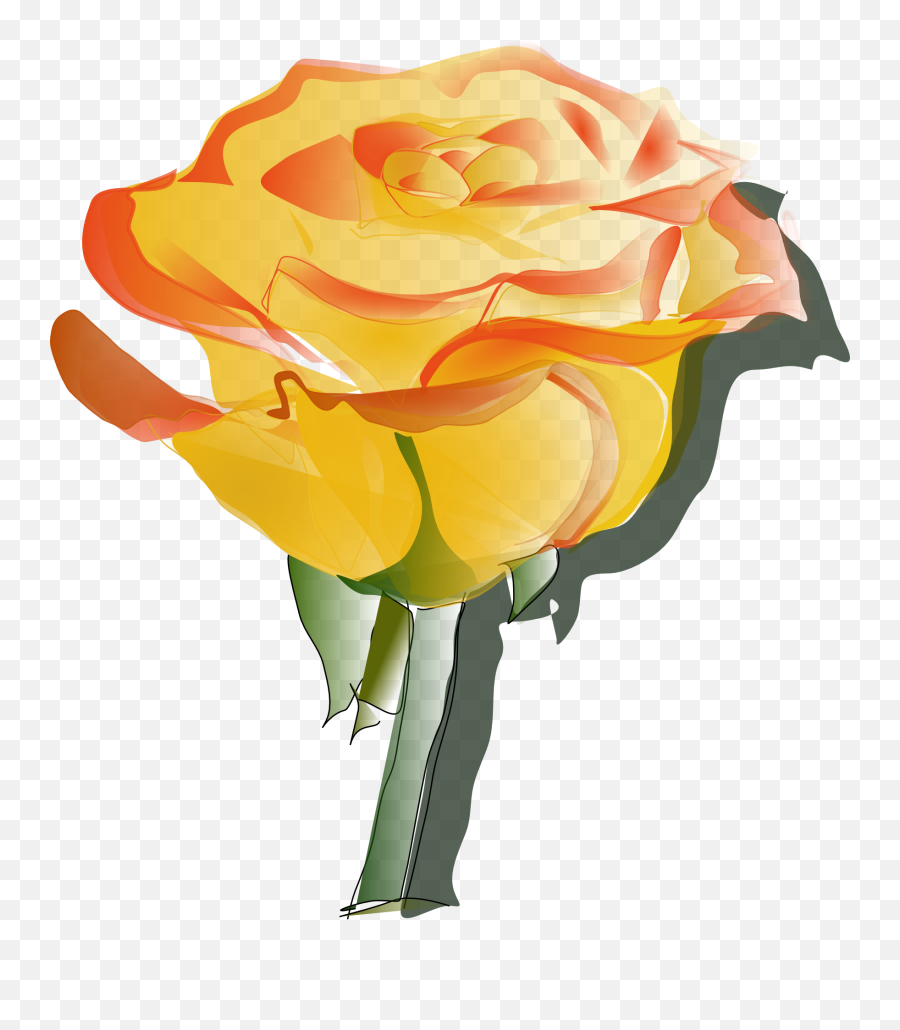 Download Hd Flowers For Yellow Flower Clip Art Png - Yellow Yellow Roses Background Png,Flowers Clip Art Png