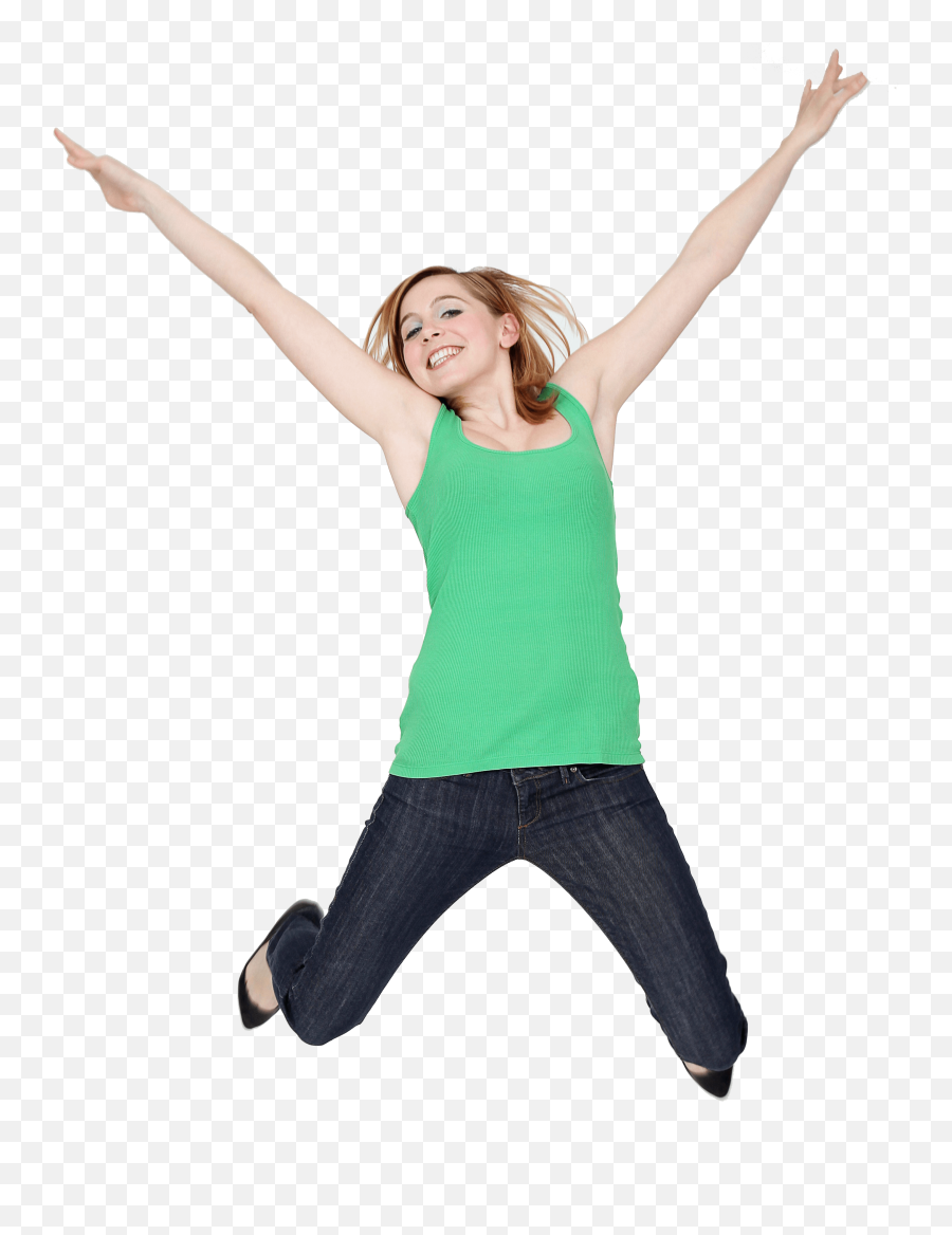 Download Hd Woman Jumping For Joy - Woman Jumping For Joy Png,Jumping Png