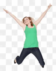 Download Hd Woman Jumping For Joy - Png