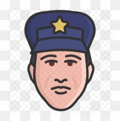 Male Cop Icon Of Colored Outline Style - Cartoon png