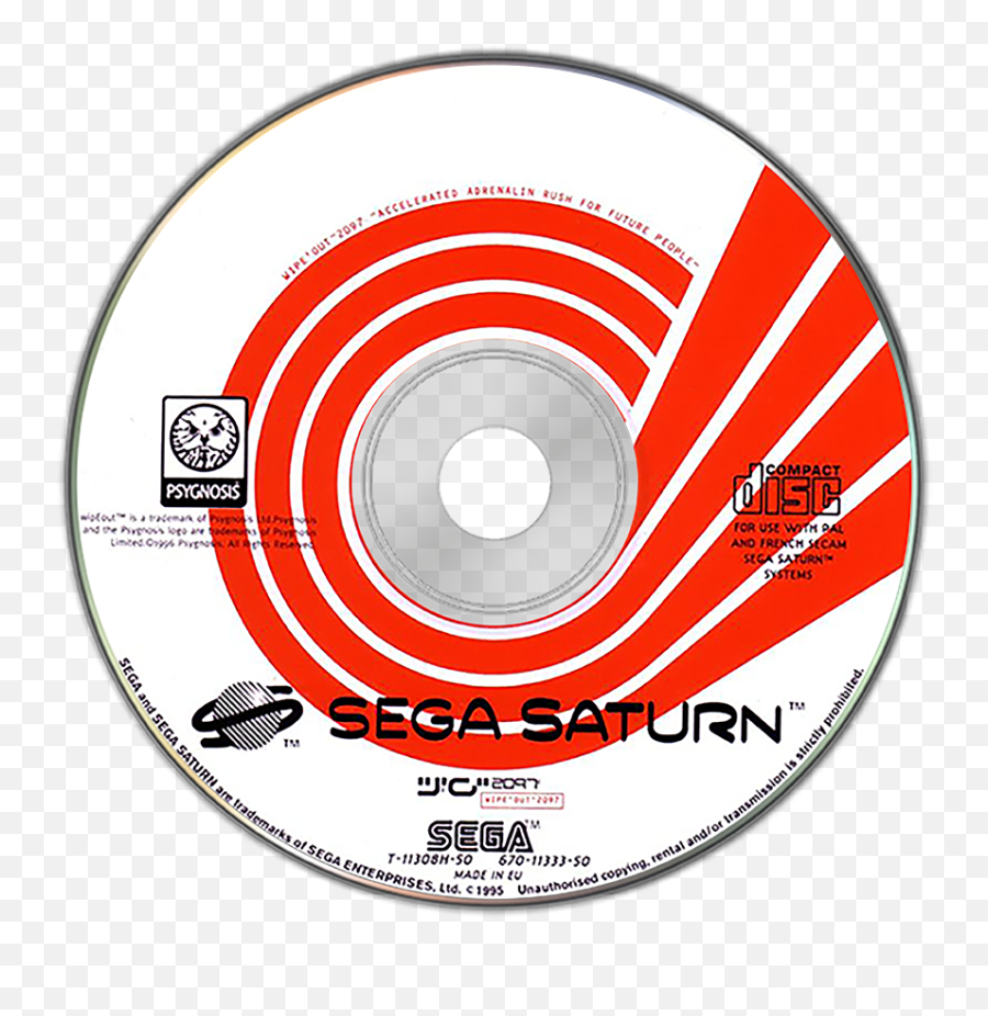 Sega Saturn 2d Discs Pack Europe - Artwork Emumovies Wipeout 2097 Sega Saturn Disc Png,Disc Png