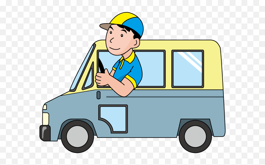 Driving Clipart Delivery Driver - Delivery Driver Clip Art Driver C...