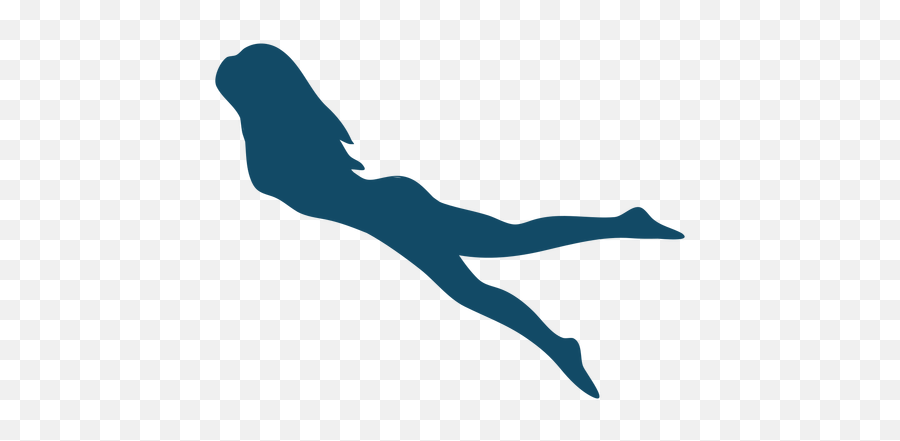 Side View Underwater Girl Silhouette - For Swimming Png,Underwater Png