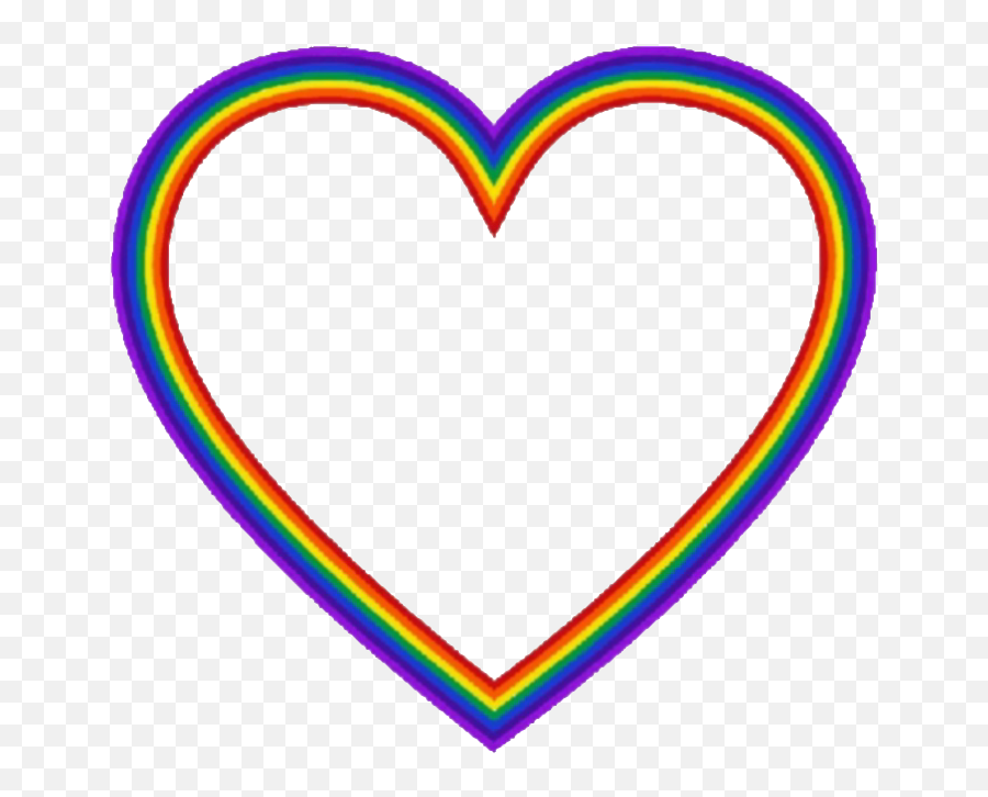 Rainbow Heart Png Softie Soft Sticker - Transparent Rainbow Heart,Rainbow Heart Png