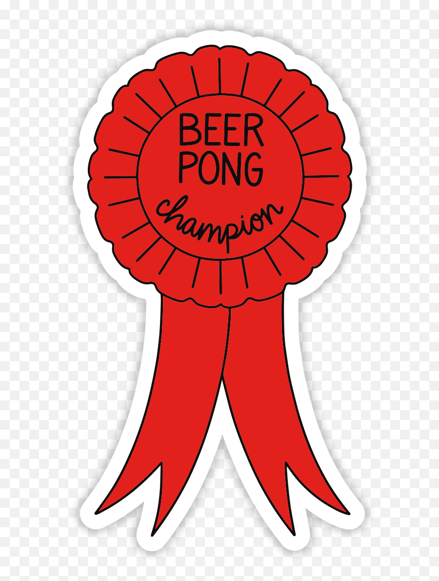 Beer Pong Champ Sticker - Clip Art Png,Beer Pong Png
