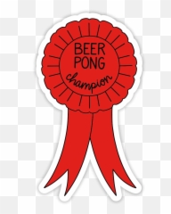 Beer Pong Champ Sticker - Clip Art Png,Beer Pong Png