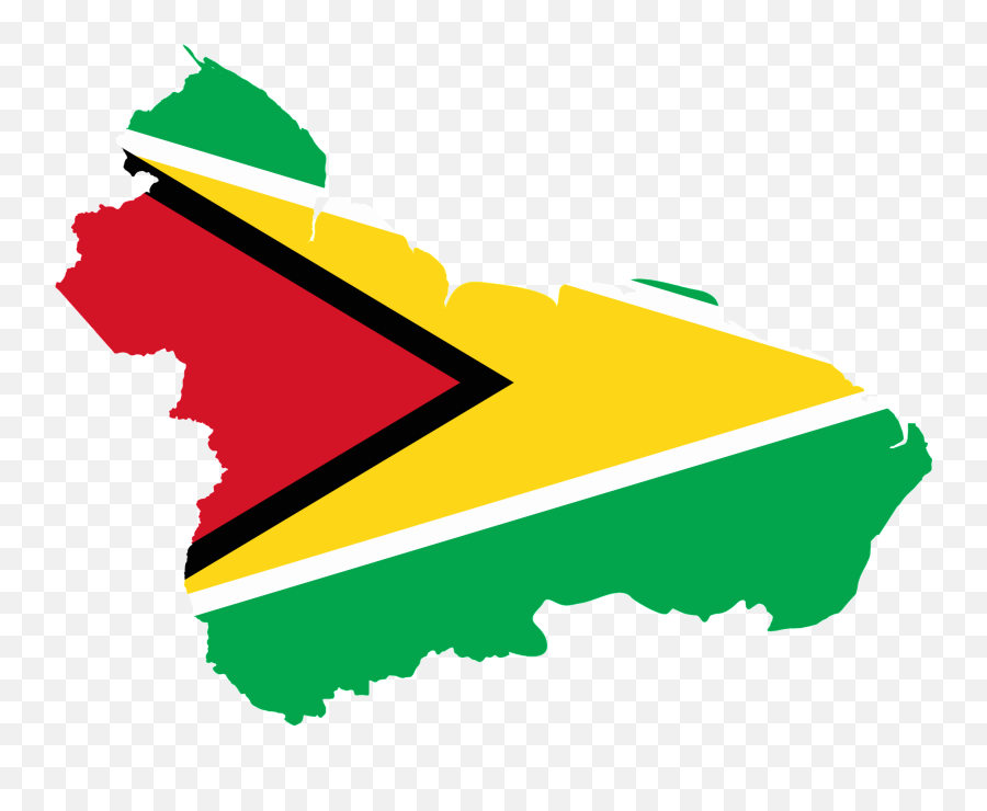 Flag Map Of Greater Guyana - Guyana Map Vector Png,Guyana Flag Png