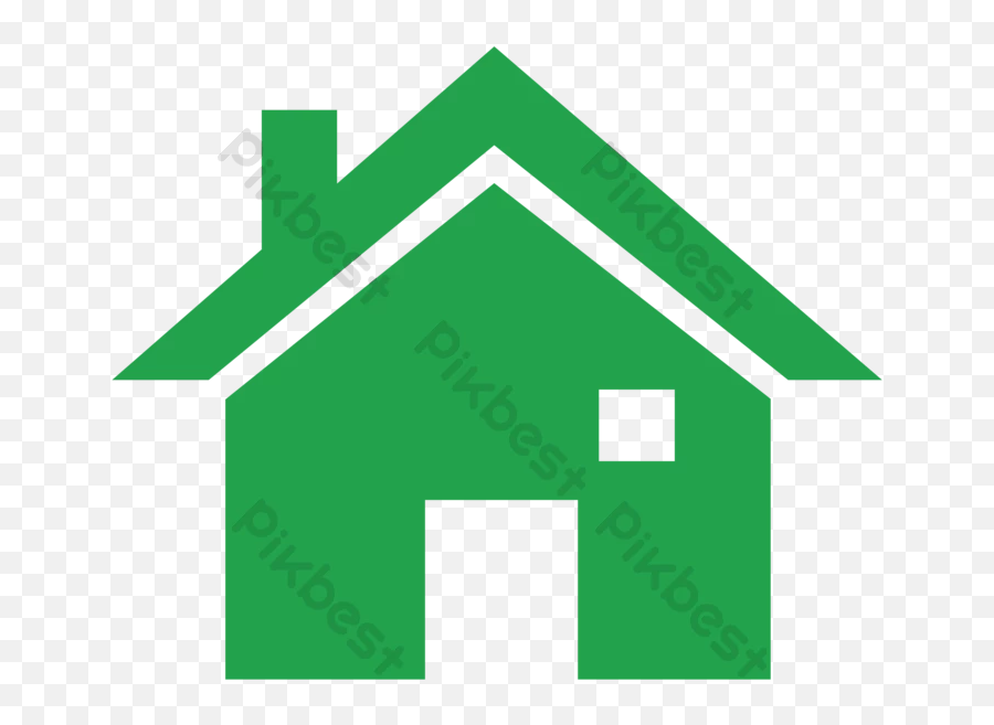 Vector Green House Icon Png Illustration Images Ai - Homepage Icon,House Icon Transparent