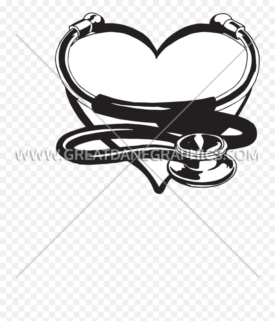 Heart Stethoscope Clipart Black - Stethoscope Paramedic Logo Png,Stethoscope Heart Png