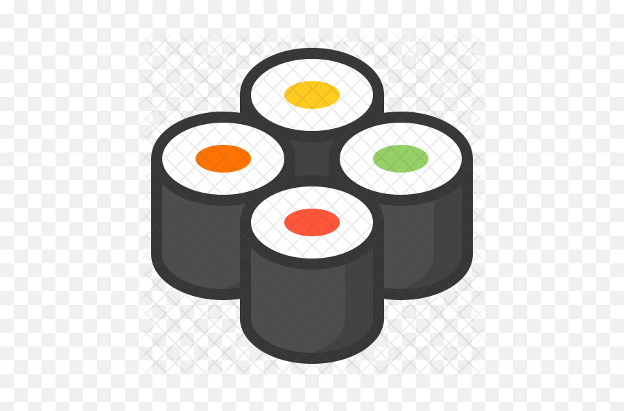 Sushi Roll Icon Of Colored Outline - Gwanghwamun Gate Png,Sushi Roll Png