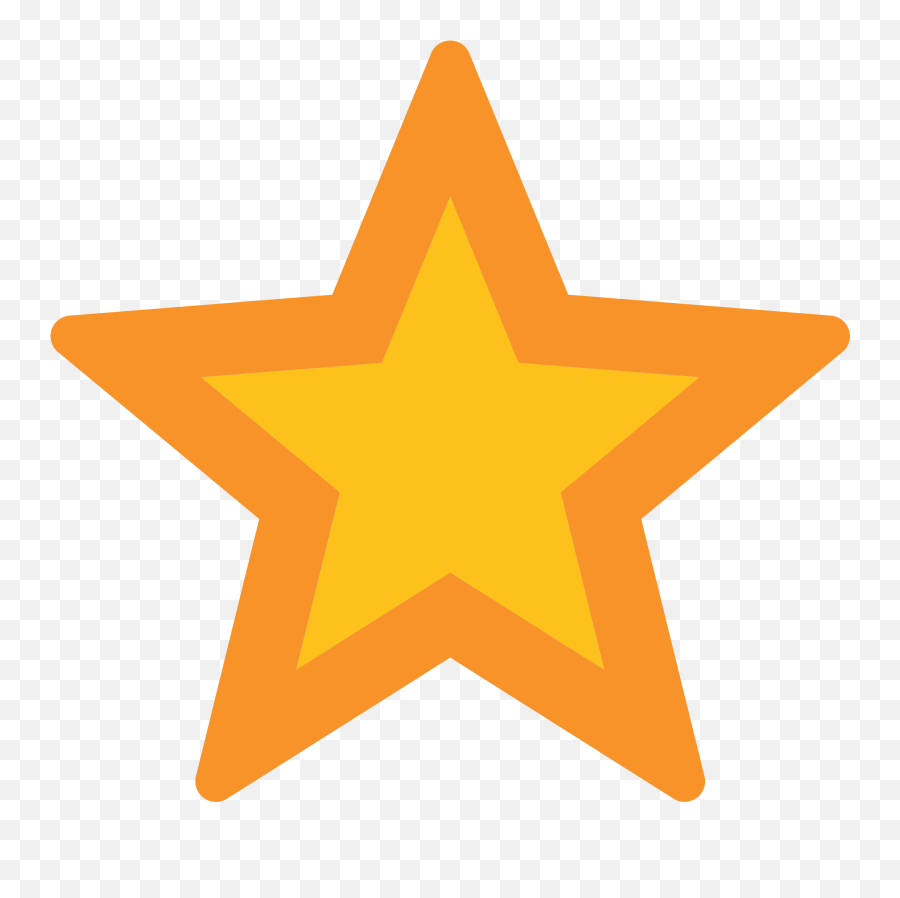 Rating Star Single Png Transparent - Clip Art Gold Star Transparent,Star Emoji Transparent