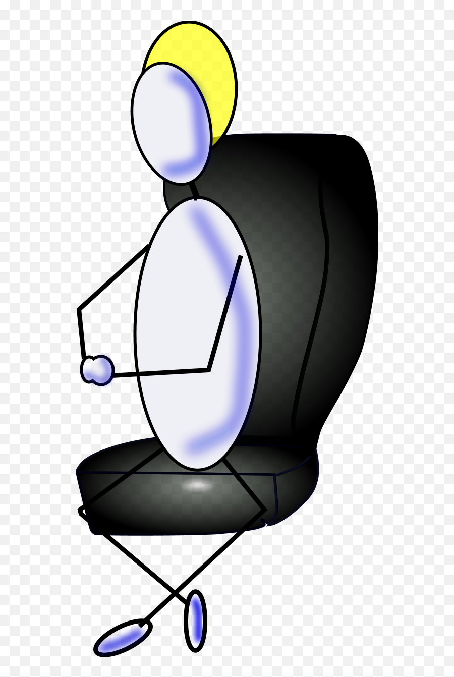 Man Sitting Chair Cartoon - Clip Art Png Download Full Clip Art,Man Sitting Png
