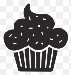 Cupcake Sprinkles Topping Black - Transparent PNG u0026 SVG With Sprinkles Svg