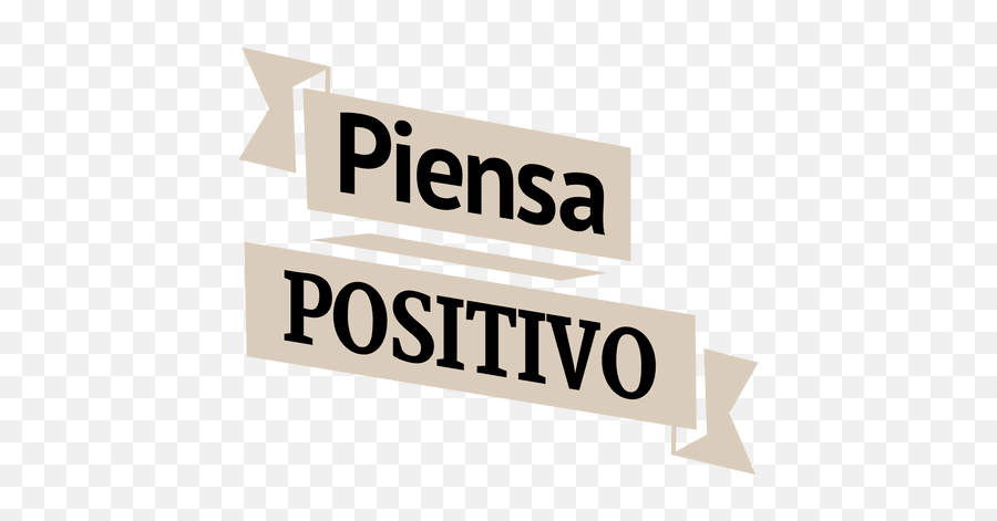 Motivational Spanish Ribbon Badge - Transparent Png U0026 Svg Piensa En Positivo Png,Motivational Icon