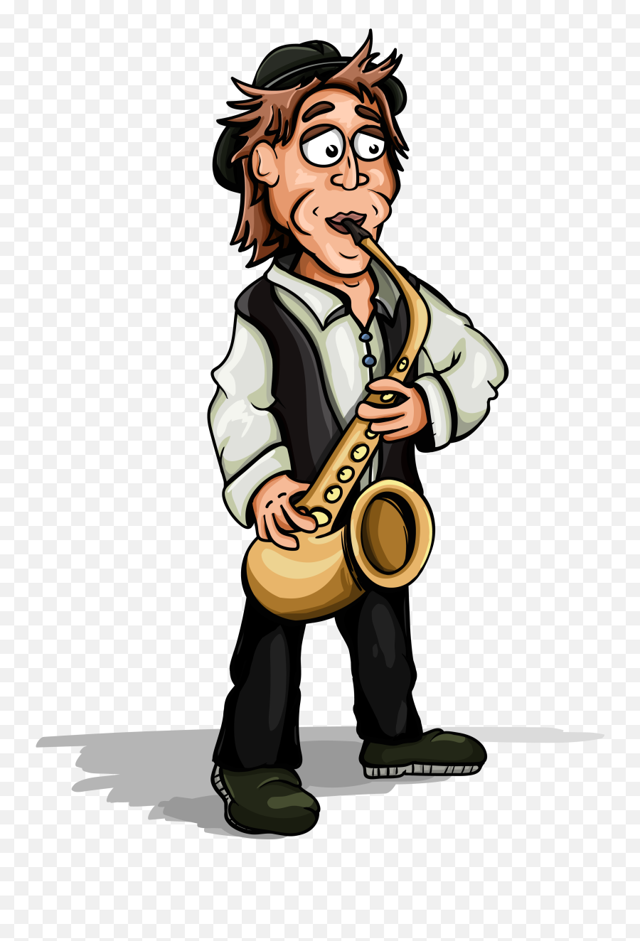 Sax Man Player - Saxophone Clipart Full Size Clipart Playing Saxophone Clipart Transparent Png,Saxophone Transparent Background
