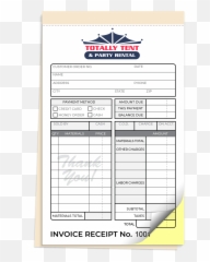 Custom Carbonless Ncr Receipt Books - Vertical png