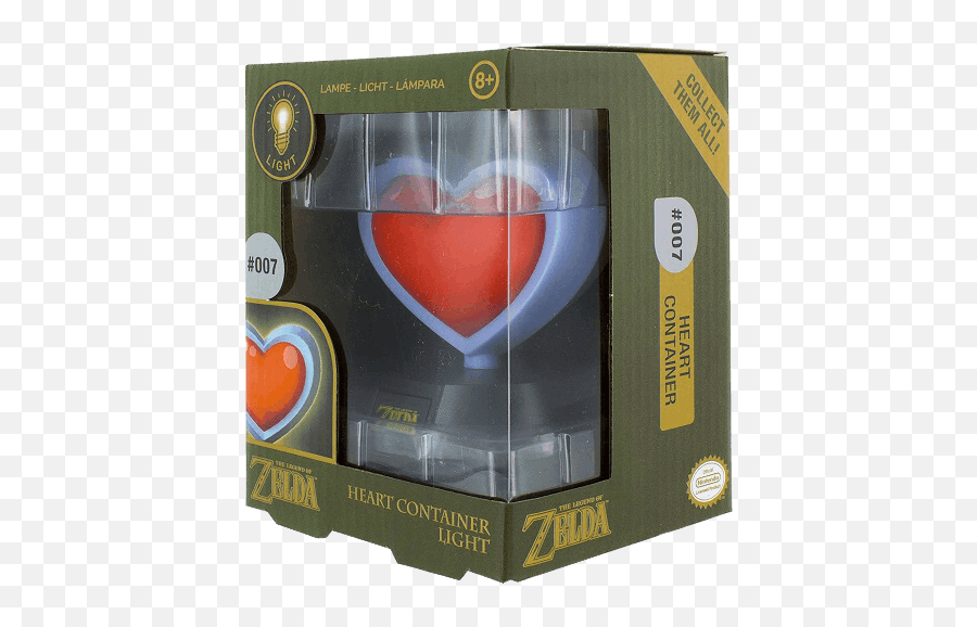 The Legend Of Zelda Heart Container Icon 3d Led Decorative Light Lamp - Green Rupee Light Zelda Png,Zelda Heart Icon
