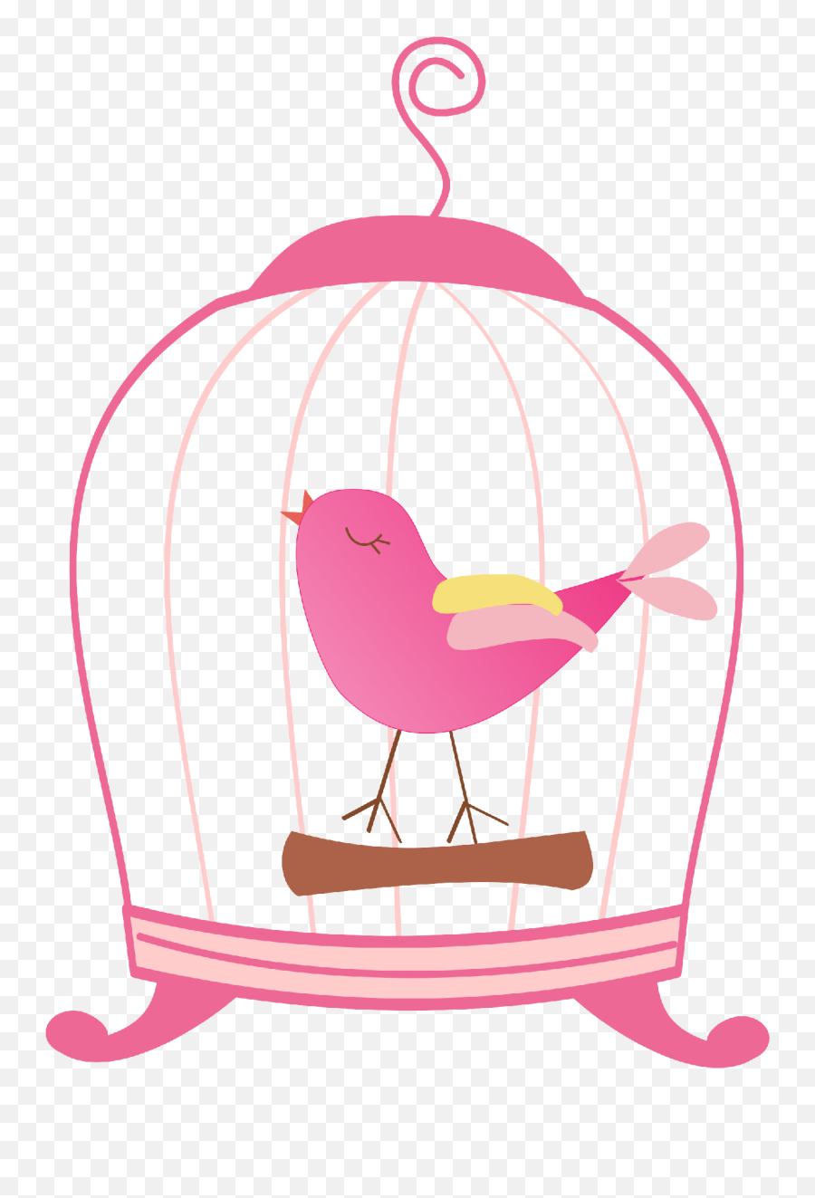 Bird In A Cage Clipart - Bird In Birdcage Clipart Png,Cage Png