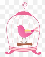 Bird In A Cage Clipart - Bird In Birdcage Clipart Png,Cage Png