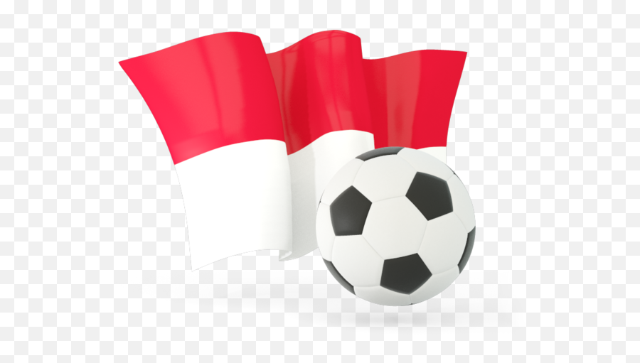 Football With Waving Flag Illustration Of Indonesia - Bendera Indonesia Dan Bola Png,Soccer Team Icon