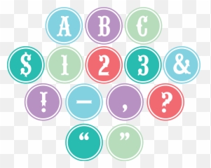 Shabby Chic Circle Letters - Dot png