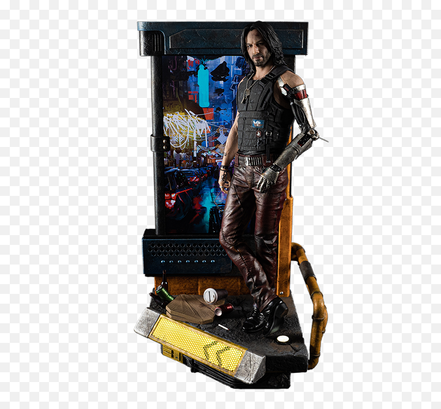 Exclusive Johnny Silverhand Statue - Cyberpunk 2077 Johnny Silverhand Statue Png,Marvel Legends Icon Action Figures