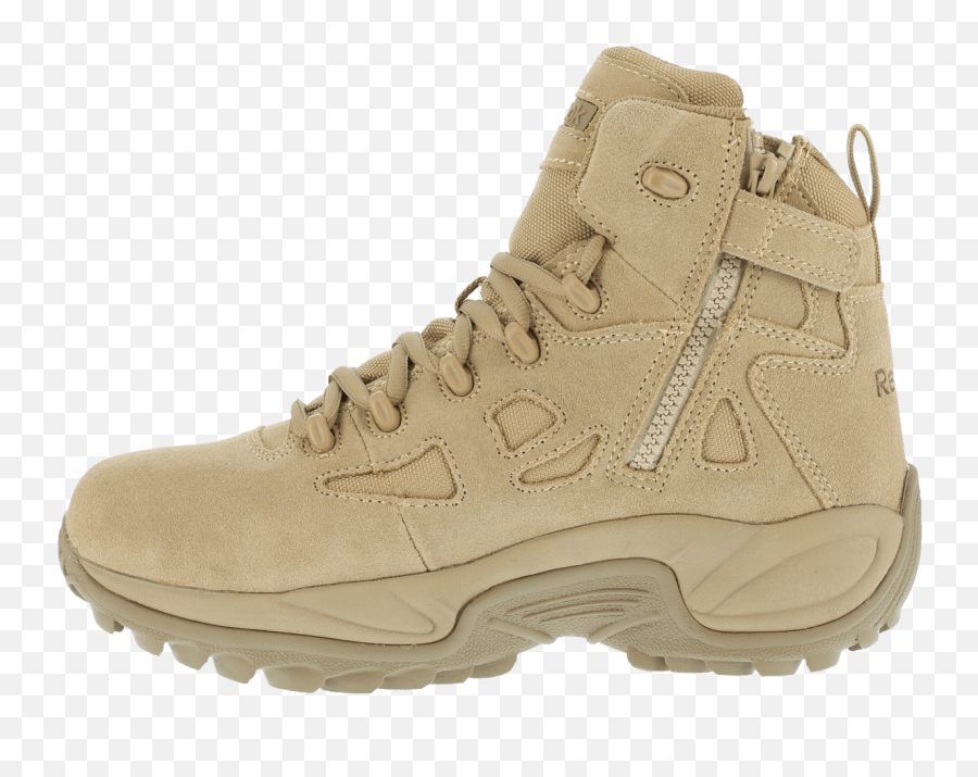 Reebok Menu2019s Stealth 6u201d Side - Zip Composite Toe Desert Tan Boot Rb8694 Reebook Rapid Response Png,White Mountain Icon Wedge Booties