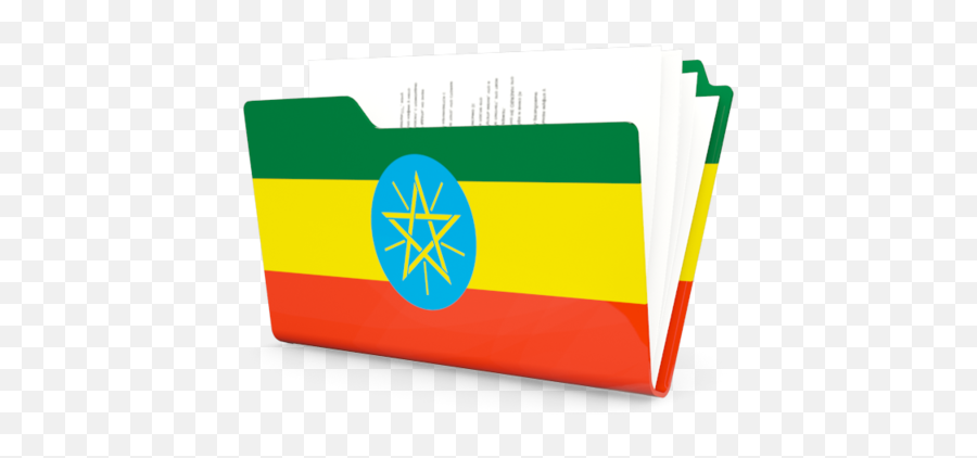 Folder Icon Illustration Of Flag Ethiopia - Horizontal Png,Ethiopia Icon