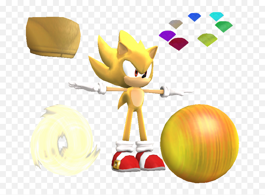 Wii - Sonic Colors Super Sonic The Models Resource Sonic Colors Models Png,Super Sonic Icon