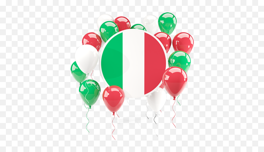 Round Flag With Balloons Illustration Of Italy - Balloon Png,Icon Italia