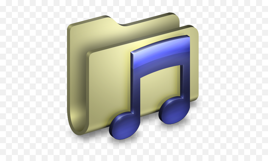 3d Music Folder Yellow Icon Png Clipart Image Iconbugcom Pack